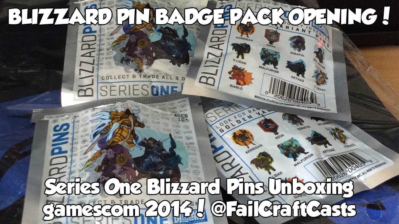 Blizzard Pin Badge Pack Opening! | FailCraft at gamescom 2014!