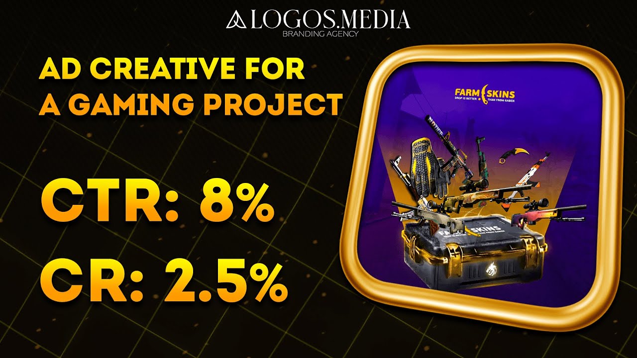 Ad Creative for a Gaming Project: CTR 8% and CR 2.5% - YouTube