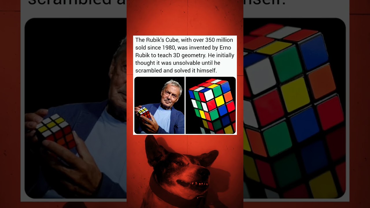 The Rubik's Cube, with over 350 million sold since 1980, was invented by Erno Rubik to teach 3D