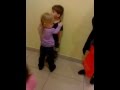 Девочка мальчика увидела в первые и сразу прижала к стене))))