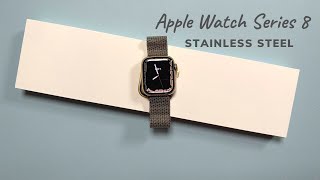 Apple Watch Series 8 Unboxing | Gold Stainless Steel vs Aluminum