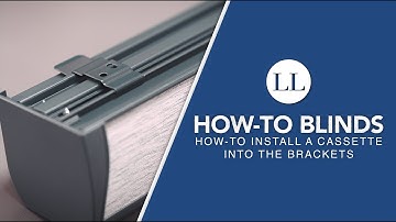 How to Install a Cassette Blind Into Top Fix Brackets | How-To Blinds