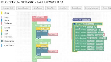 Blockly for GCBASIC— 07062925 - Smarter Coding, Better Workflow!