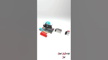 Cylinder Oscillating Steam Engine #solidworks #shorts  #mechanicalengineering