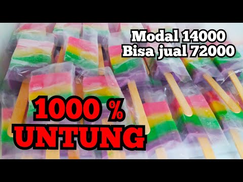 IDE BISNIS || Jualan Es Gabus Pelangi || Cara Membuat Es Pelangi yang cantik