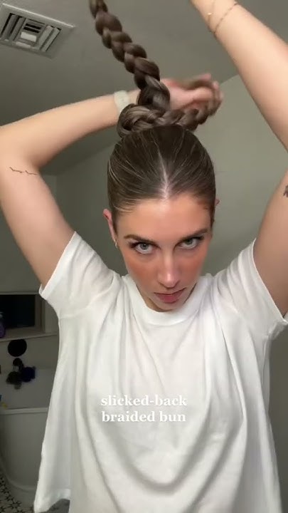 Slicked Back Braided Bun Tutorial - YouTube