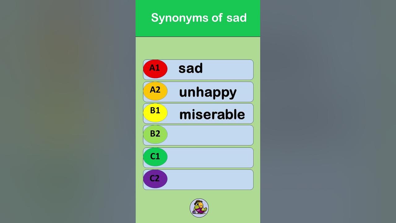 Synonyms of sad youtube