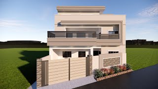 8 Marla House Design - 5 Bedrooms | 42 X 55 ft | Modern Small House Design | House design ideas