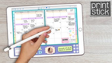 Digital PLAN WITH ME | September | Print Stick Digital Planner GoodNotes Tutorial