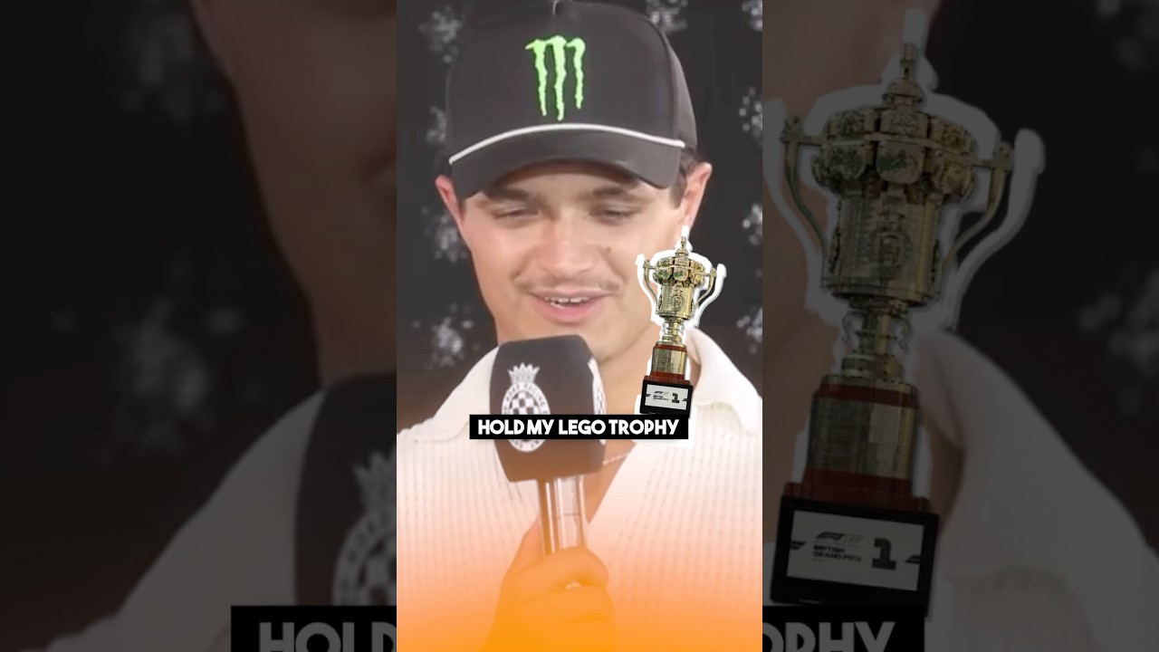 Lando dreamt of holding a LEGO trophy for years 😂🏆 #f1 #formula1 (source: @GoodwoodRR )