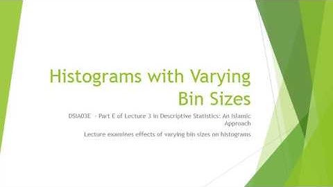 Histograms with Varying Bin Sizes