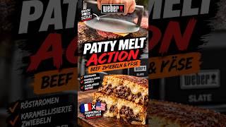 Patty Melt Action auf der Plancha Beef, Zwiebeln & Käse!