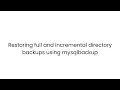 Mysqlbackup-8.0.22: Restoring directory backup