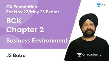 BCK Chapter 2 | Business Environment | BCK | CA Foundation | JS Batra