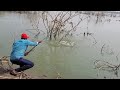 River Fishing 🎣Fisher Man Catching in BiG Rohu Fishes Single Hook Fishing