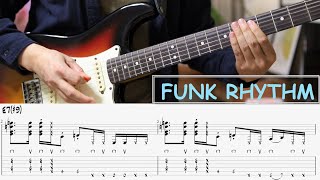 Funk Rhythm Guitar  Groovy  Backing Track  E79  A7 tab