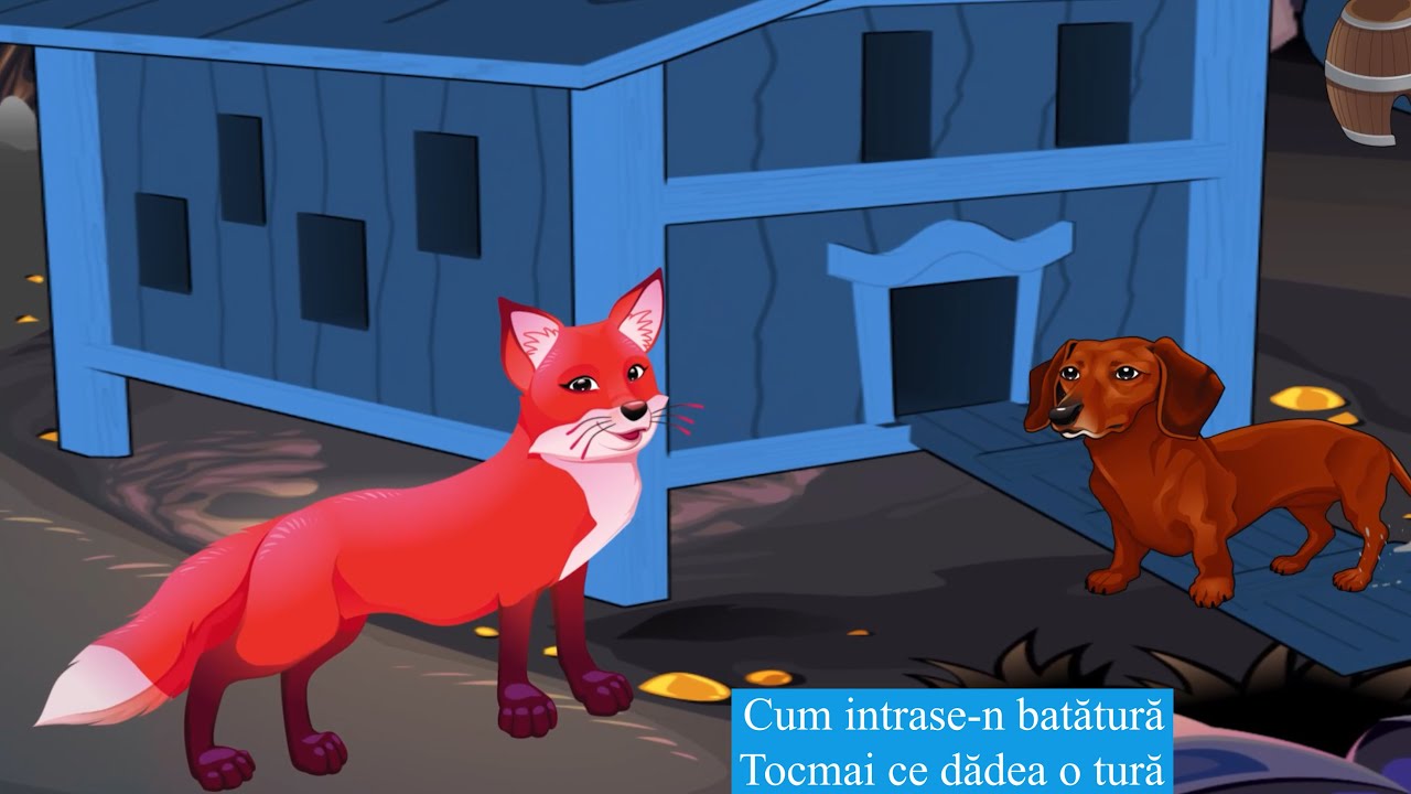 Vine vulpea cea sireata - Clip cu versuri. Cantec pentru copii mari si