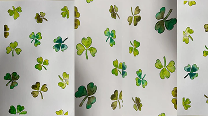 Easy St. Patrick's Day Watercolor Art | Clover Leaves | Shamrocks with Watercolor