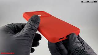 Xiaomi Redmi 10C Švelnus guminis dėklas su kameros apsauga - raudonas
