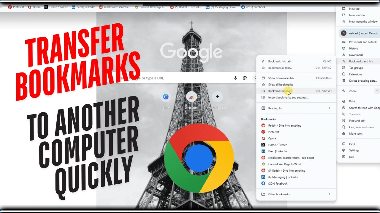 How to Transfer Chrome Bookmarks to a different Computer | Export ...