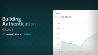 Episode 1: Authentication | A Finance Management App built with Webflow, Wized and Xano.