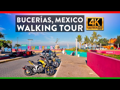 4K Walking Tour in Bucerias, Nayarit, Mexico