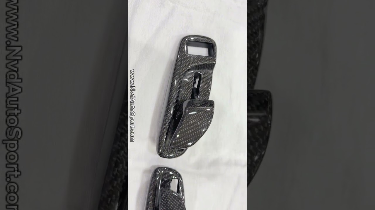 BMW E46 M3 convertible carbon fiber seat pull trims from NVD Autosport#nvdautosport #bmw #carbon