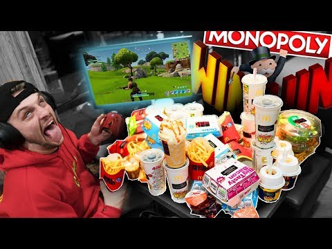We Played McDonalds Monopoly Overnight With Fortnite Roulette (1 Kill = 1 Prize)