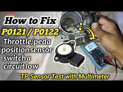 How to fix p0122 throttle/pedal position sensor/switch a circuit low |TP Sensor test with multimeter