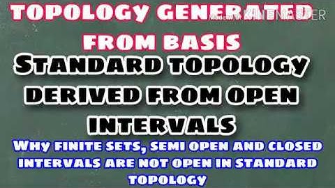 Basis of Standard topology, derivation of standard topology from basis  M.Sc , BS Math lec 09