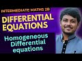 Homogeneous differential equations // intermediate maths 2 (b) IPE // 4marks problems