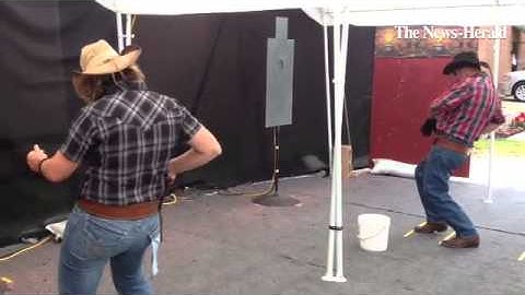 VIDEO: Quick draw shooters compete at the 2014 Northcoast National Gunslinger Championships in Mento