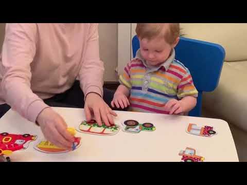 Машинки напольный пазл Step puzzle Baby step +1 половинки / Распаковка и игра с малышом Мартином