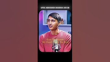 Abhishek Sharma AIR 38...II #studyiq #upscmotivation #upsc #ytshorts