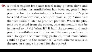 A rocket engine for space travel using photon drive and matter-antimatter annihilation has been sugg