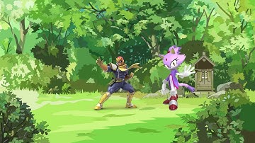 Captain Falcon fixes Blaze The Cat