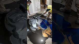 Home Office Epoxy Floor Transformation 😱 From Concrete to Luxury