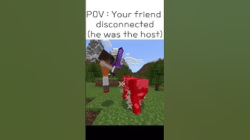 POV : Your friend disconnected But he was the host #minecraft #minecraftmemes #gaming