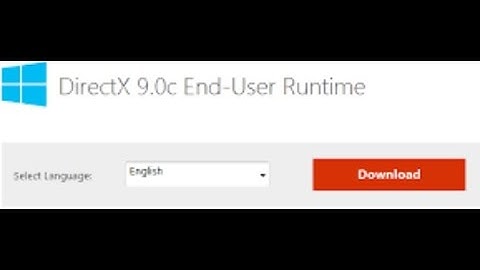 DirectX 9.0c End-User Runtime