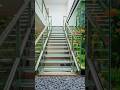 Watch old stairs turn into glass with a live aquarium!