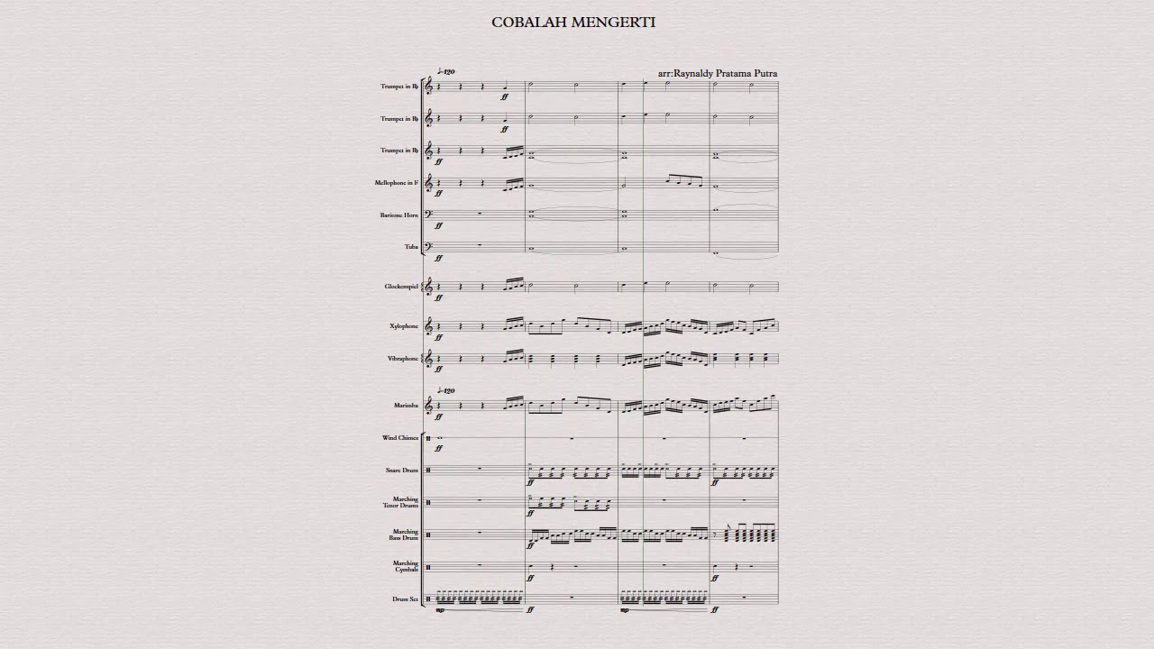 COBALAH MENGERTI - Peterpan / Noah (COVER marching Band)