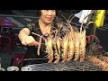 Prawn Catching at Pond  | Tasty Fried Shrimp Seafood Recipe巨大泰國蝦
