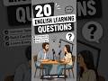 English Learning: 20 English Conversation Questions for Beginners #shorts #usa