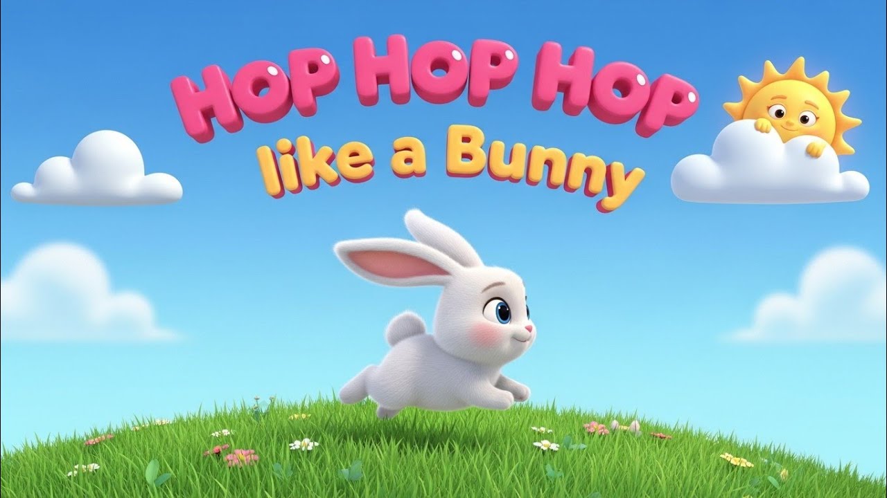 Let's Hop like a Bunny | kids nursery rhyme and song | kids action song ...