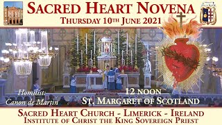 Thursday 10th June 2021: Sacred Heart Novena - 12 noon Mass & Benediction