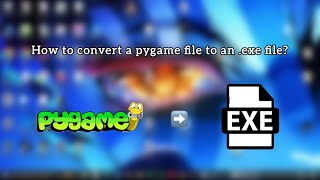 How to convert pygame to exe #pygame #exe #laptop #python