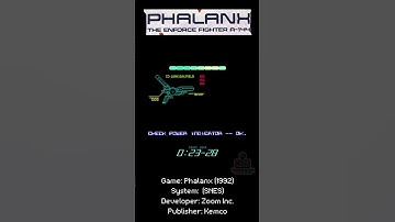 Phalanx (SNES, 1992) Game Intro
