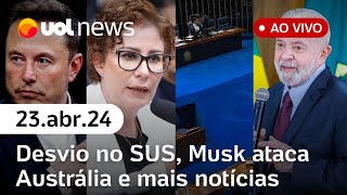 UOL News 2ª Edição com Diego Sarza, Kotscho, Maierovitch e Jamil Chade | NOTÍCIAS AO VIVO 23/04/2024