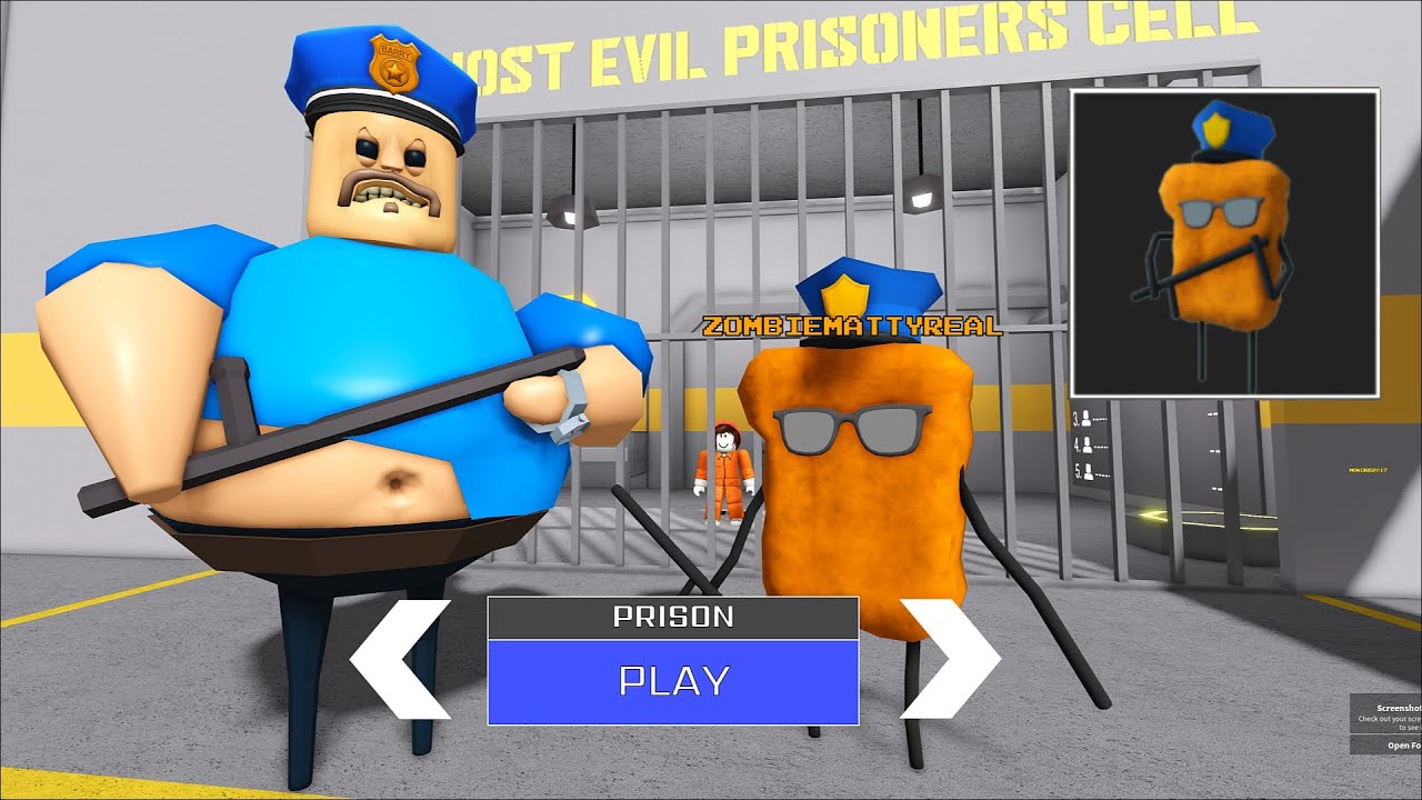 OFFICER NUGGET Escapes HARD MODE - BARRY'S PRISON Roblox Prison Story