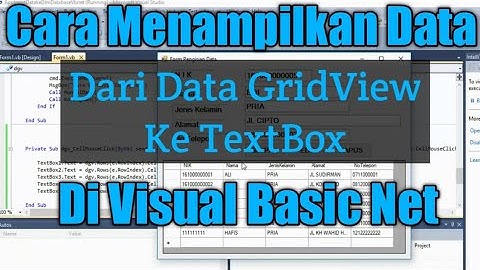 VB Net Cara Menampilkan Data Dari Datagridview Ke TextBox || Channel Zahby